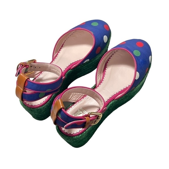 M Missoni Polka Dot Espadrilles Platform Sandals - Picture 7 of 14